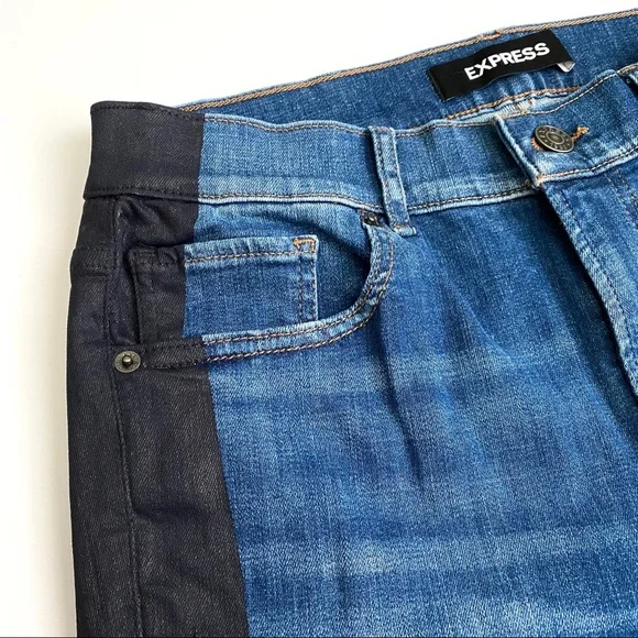 NWT Black Stripe High Waist Ankle Legging Jeans - Picture 3 of 11